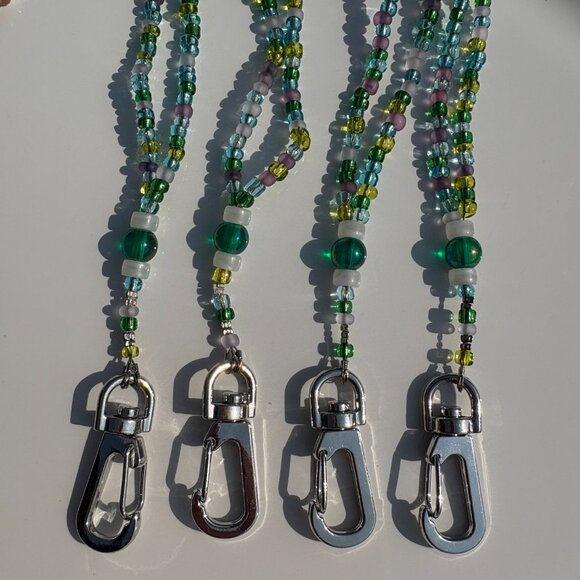 NEW HANDMADE | Beaded Lanyard | ID Badge Card Holder | Teacher Nurse Gift - Picture 4 of 11